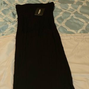 PrettyLittleThing long black skirt